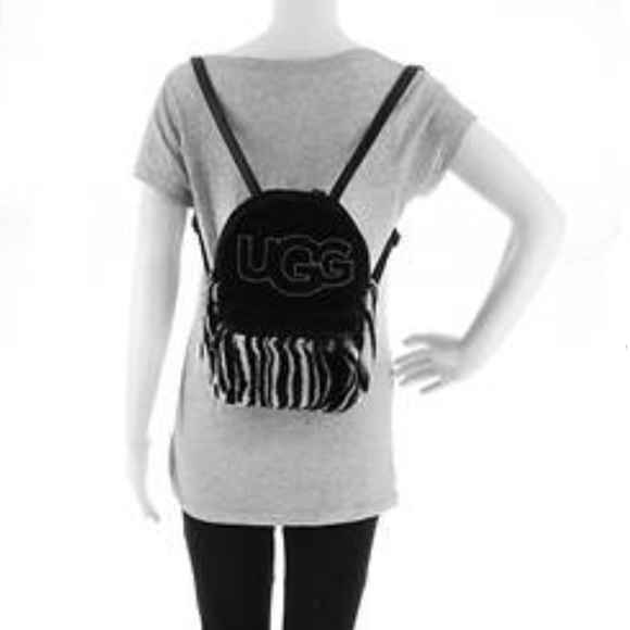 UGG Dannie II Mini Sheepskin Zebra Backback - Picture 10 of 10